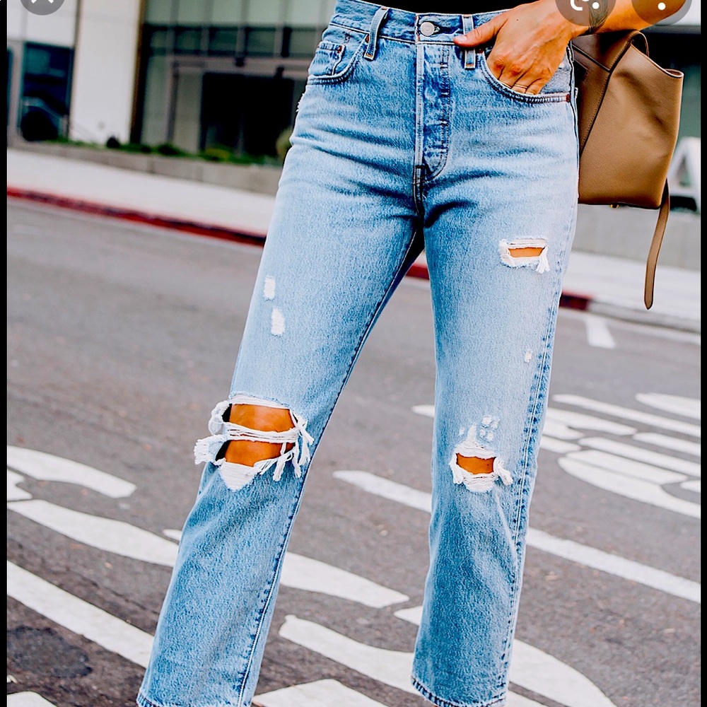 Levi’s Wedgie Straight Jeans with rips